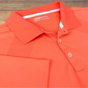 Nike Golf Fit Dry Men’s Short Sleeves Orange Casual Polo Shirt Size XL